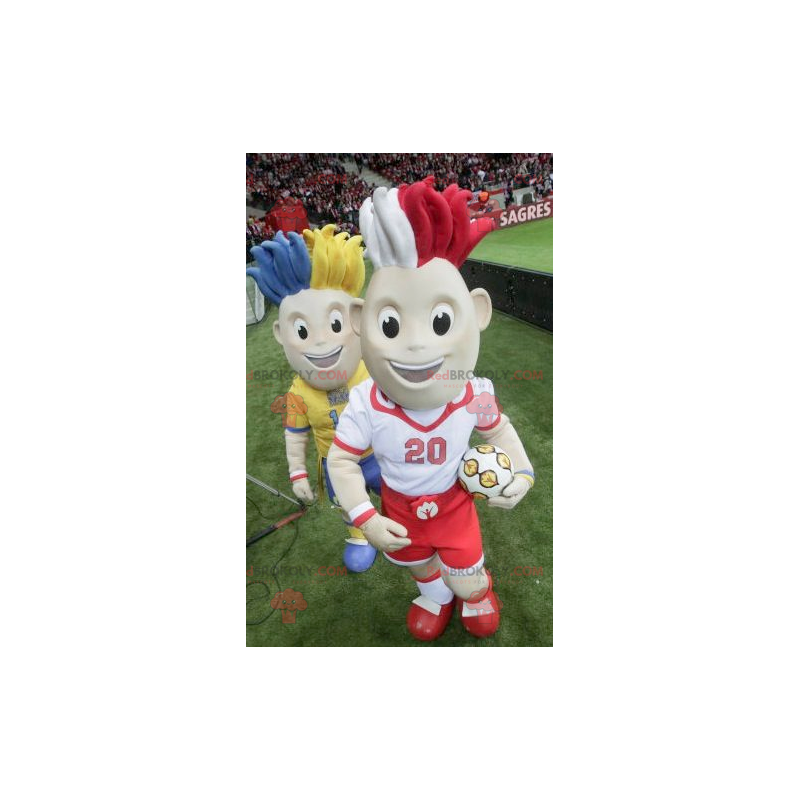2 maskoti fotbalistů s barevnými vlasy - Redbrokoly.com 2 maskoti fotbalistů s barevnými vlasy - Redbrokoly.com