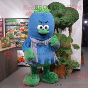 Blauer Brokkoli Maskottchen...