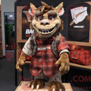Brown Gargoyle mascot...
