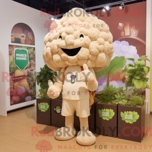 Tan Cauliflower mascot...