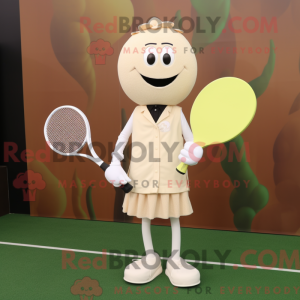 Krem-tennisracket-maskotdra...