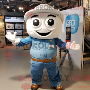 White Gyro mascot costume...