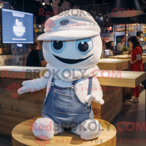 Hvid Gyro maskot kostume...