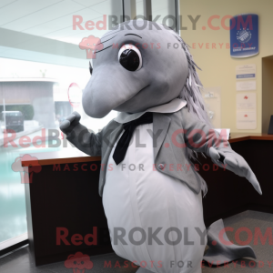 Grå pukkelhval maskot...