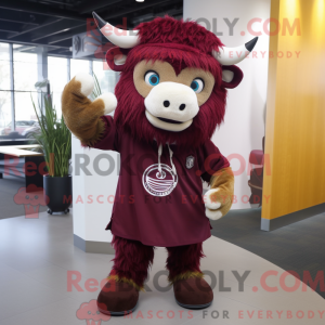 Maroon Buffalo maskot...
