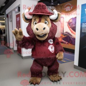 Maroon Buffalo maskot...