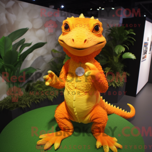Mascotte de Lézard Orange...