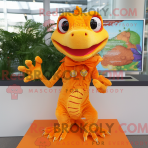 Mascotte de Lézard Orange...