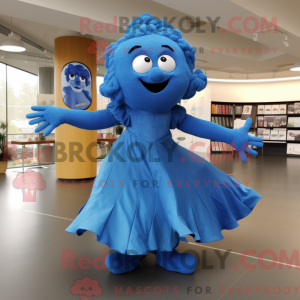 A figura azul da máscara do...