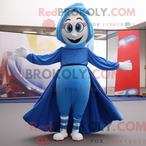 A figura azul da máscara do...