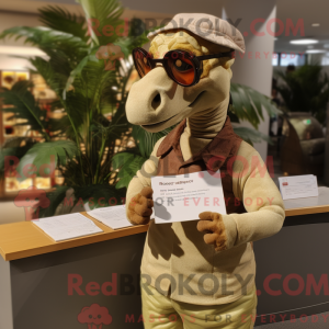Tan Parasaurolophus maskot...