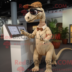 Tan Parasaurolophus maskot...