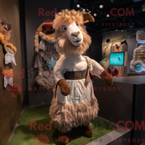 Brun Angora Goat maskot...
