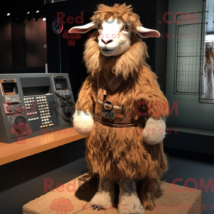 Brun Angora Goat maskot...