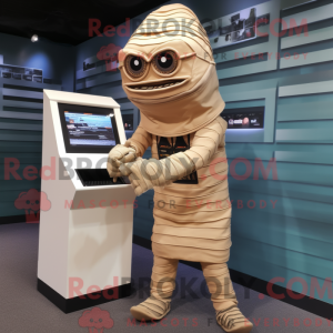 Tan Mummy-mascottekostuum...