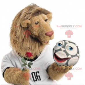 Lion maskot med en stor behåret manke - Redbrokoly.com
