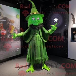 Grønn heks maskot kostyme...