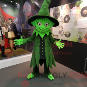 Green Witch mascot costume...