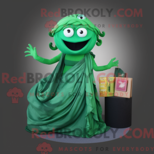 Green Medusa mascot costume...
