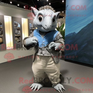 Sølv Armadillo maskot...
