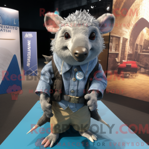 Sølv Armadillo maskot...