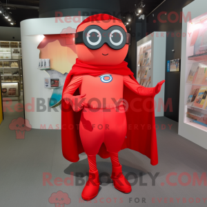 Red Superhero mascot...