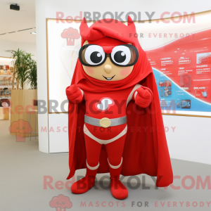 Red Superhero mascot...