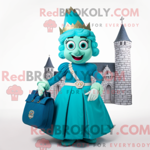 Cyan Irish Castle maskot...