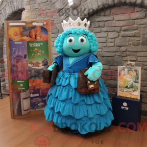 Cyan Irish Castle maskot...