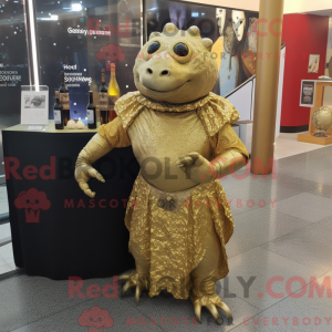 Guld Glyptodon maskot...