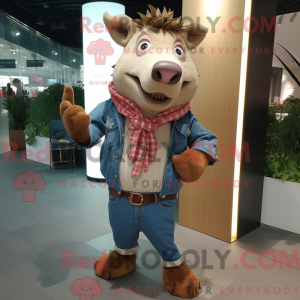 Wild Boar mascot costume...