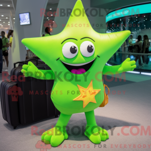 Lime Green Starfish maskot...