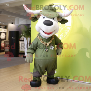 Olive Bull-maskotdraktfigur...