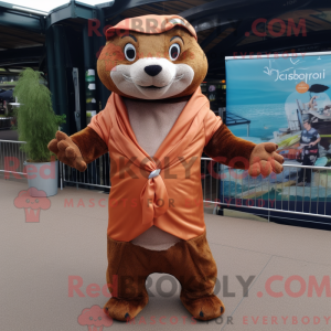 Rust Otter maskot kostume...