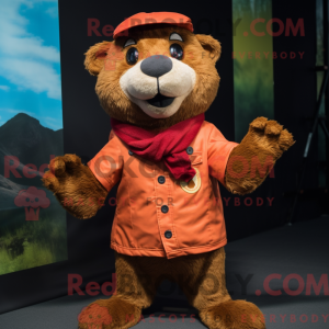 Rust Otter-maskotdraktfigur...