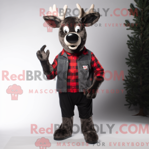 Black Deer-mascottekostuum...