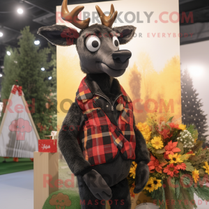 Black Deer-mascottekostuum...