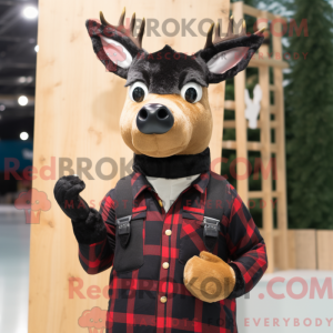 Black Deer-mascottekostuum...
