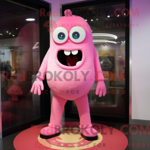 Pink Cyclops mascot costume...