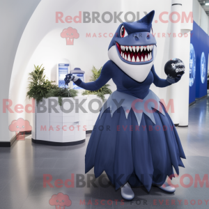 Navy Shark mascot costume...