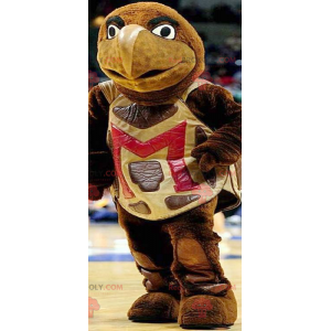 Giant brown and yellow turtle mascot - Redbrokoly.com