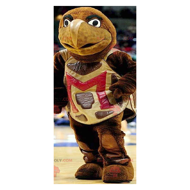 Mascotte de tortue marron et jaune géante - Redbrokoly.com Mascotte de tortue marron et jaune géante - Redbrokoly.com