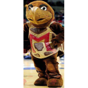 Mascota de tortuga gigante marrón y amarilla - Redbrokoly.com