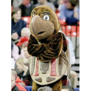 Gigante mascotte tartaruga marrone e gialla - Redbrokoly.com