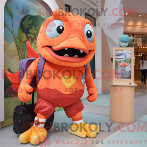 Mascotte de Piranha orange...
