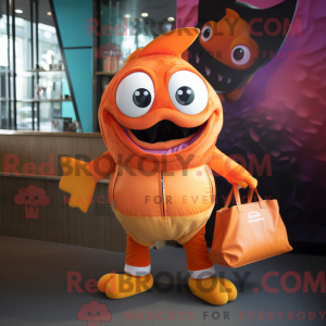 Orange Piranha maskot...