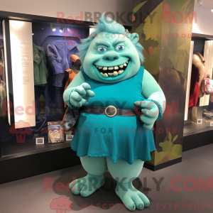 Postava maskota Teal Ogre...
