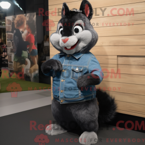 Sort egern maskot kostume...