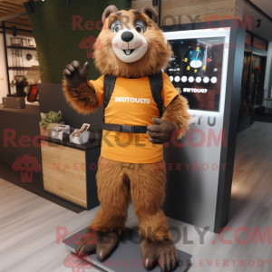 Brun murmeldyr maskot...