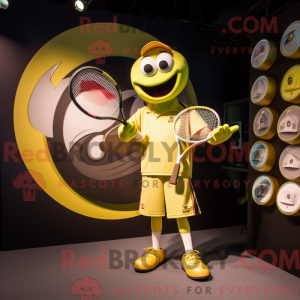 Gold Tennis Racket mascot...
